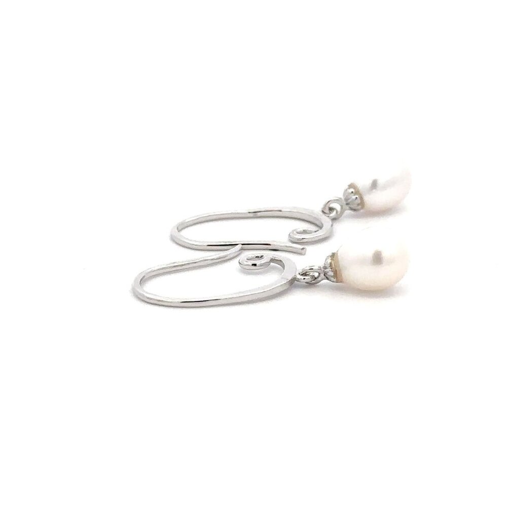 925 Sterling Silver Dangle Drop Freshwater Pearls - Picture 7 of 9